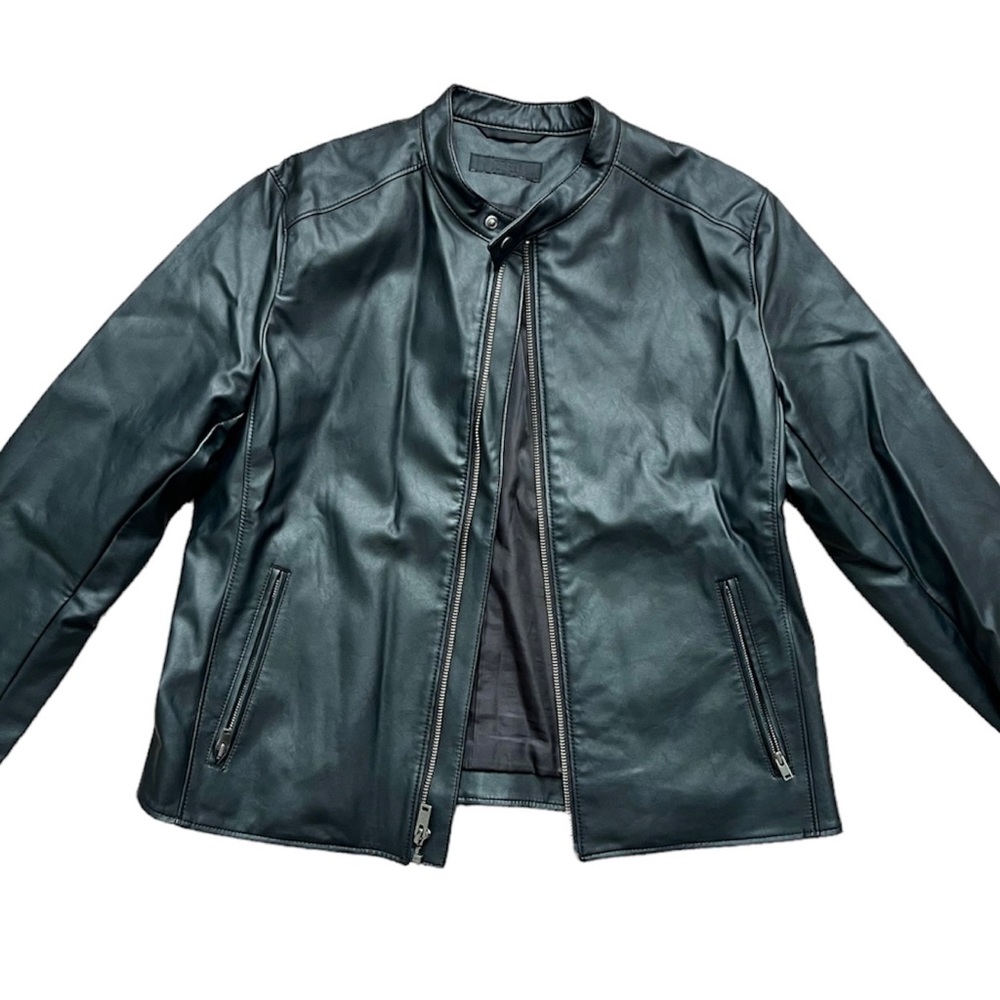 Black faux leather jacket
